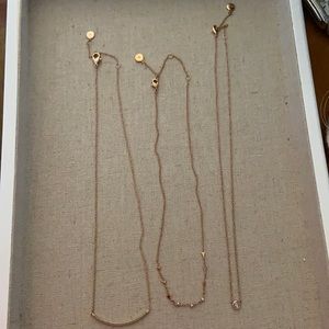 Stella and Dot Rose Gold celestial Chocker, solitaire, & rose gold Necklaces
